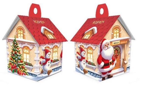 Новорічний подарунок ROSHEN "Солодка хатинка", 274 г